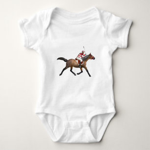 Horse Racing Jockey and Horse Baby Bodysuit