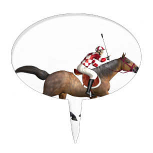 Horse Racing Jockey and Horse Cake Topper