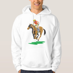 Horse Racing Jockey Galloping Hoodie