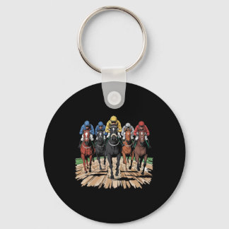 Horse Racing Jockey Racer Der Keychain