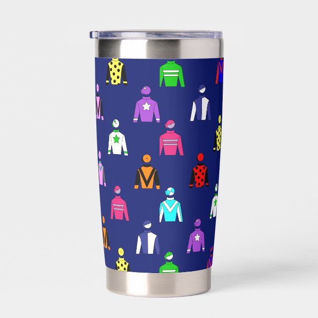 Horse Racing Jockey Silks Insulated Tumbler (Right)