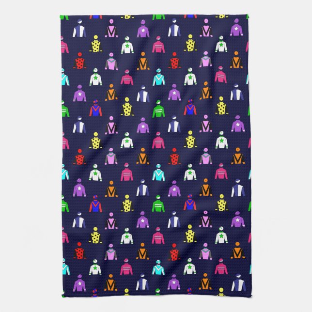 Horse Racing Jockey Silks Kitchen Towel (Vertical)