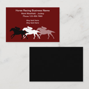 Horse Racing Jockey Theme Business Cards