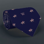 Horse Racing Jockey Trainer Monogram Initial Blue Neck Tie<br><div class="desc">Experience the thrill of the racetrack with our Jockey Galloping on Racing Horse Tie – a stunning accessory capturing the speed and elegance of horse racing. This tie isn't just an accessory; it's a visual celebration of the spirited competition between man and horse. The meticulously crafted design features a jockey...</div>