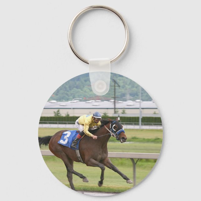 Horse racing keychain (Front)