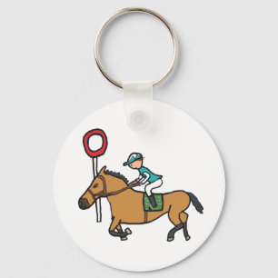 Horse Racing Keychain