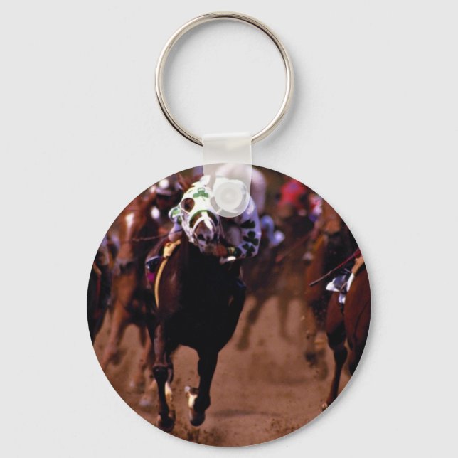 Horse racing keychain (Front)