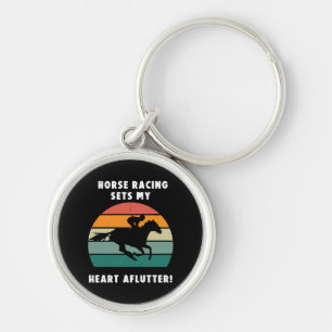 Horse Racing Keychain