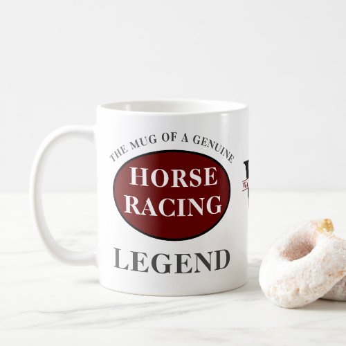 Horse Racing Legend Monogram Add Your Name Coffee Mug