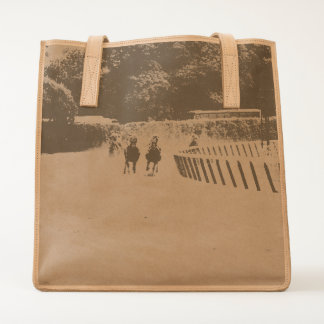 Horse Racing Muddy Track Grunge Tote
