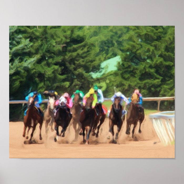 Horse Racing Pack Painting Posters