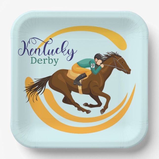 Horse Racing Paper Plates (Front)