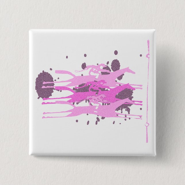 Horse Racing Party Favors Button (Front)