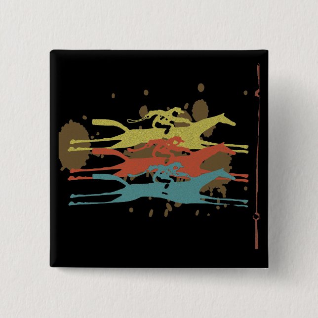 Horse Racing Party Favors Button (Front)