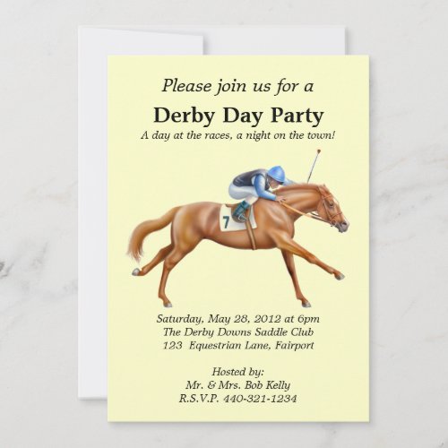 Horse Racing Party Invitation