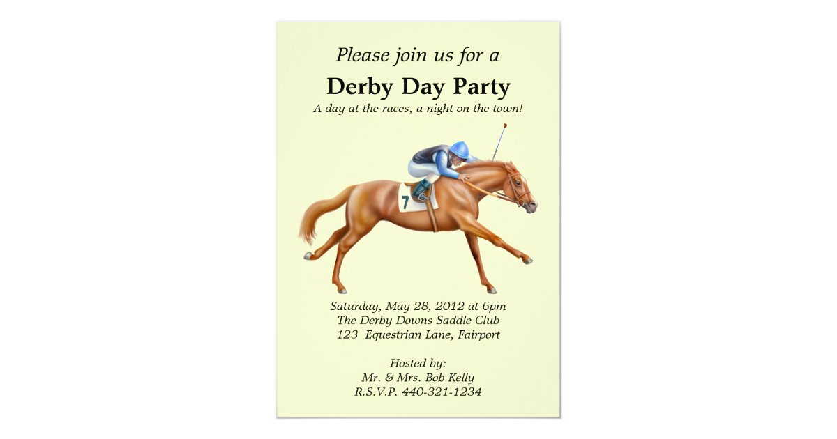 Horse Racing Party Invitation | Zazzle.com