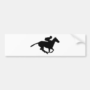 Horse Racing Pictogram Bumper Sticker