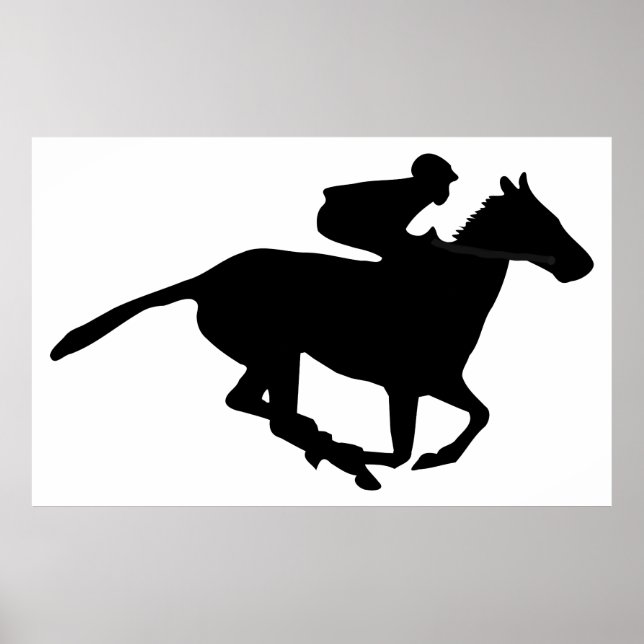 Horse Racing Pictogram Poster (Front)