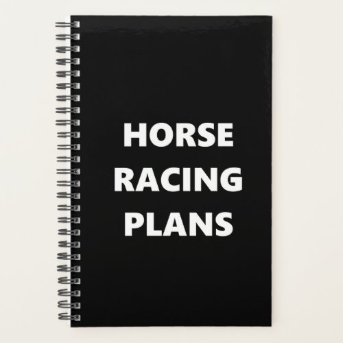 Horse Racing Planner Sports Horse Racing Plans