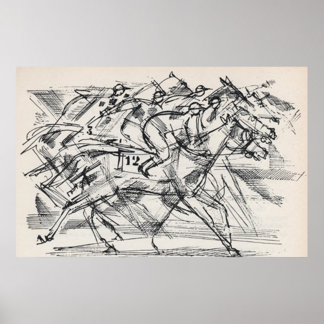Horse racing poster print (Front)