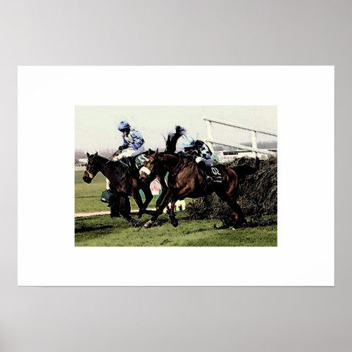 Horse Racing Poster Print