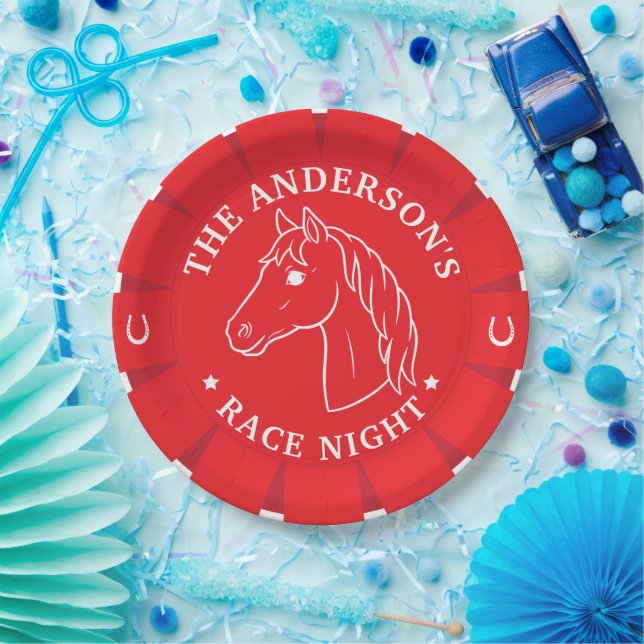 Horse Racing Race Night Party Paper Plates (Party)