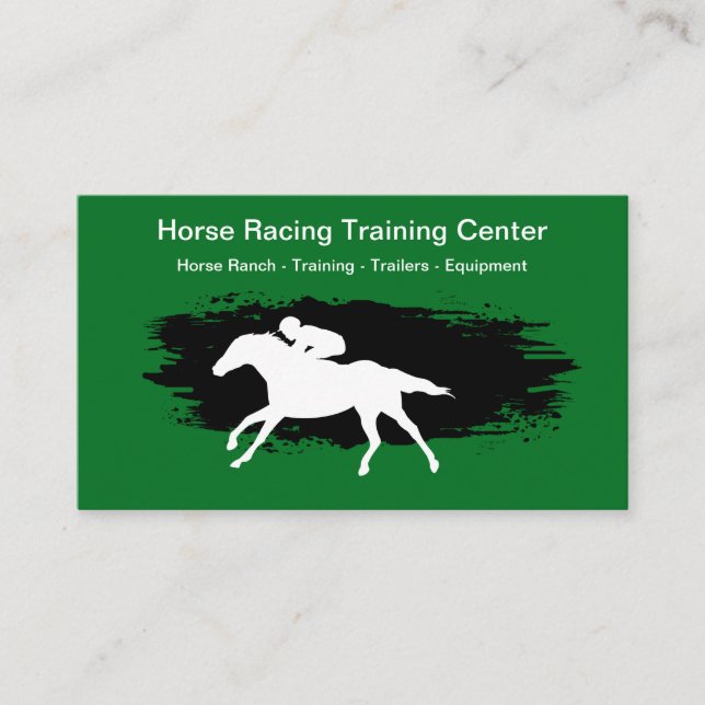 Horse Racing Ranch Modern Business Cards (Front)