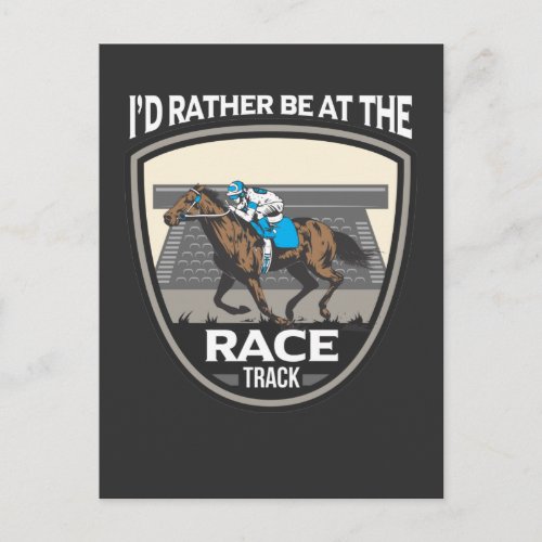 Horse Racing Saying Competition Performance Sports Postcard