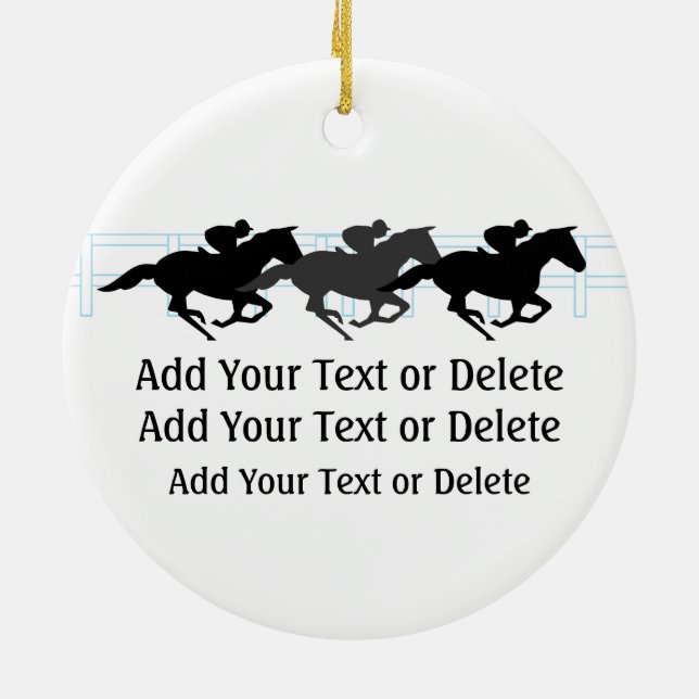 Horse Racing - SRF Ceramic Ornament (Back)
