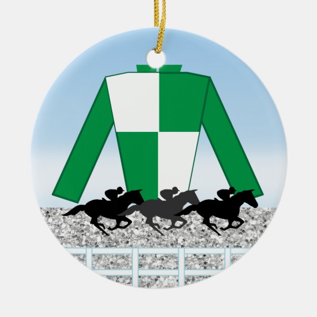 Horse Racing - SRF Ceramic Ornament (Front)