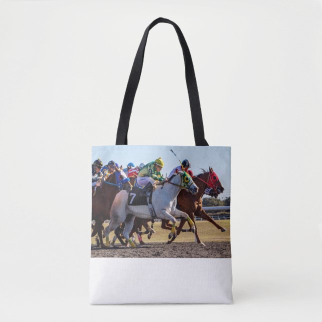 Horse Racing Tote Bag (Front)
