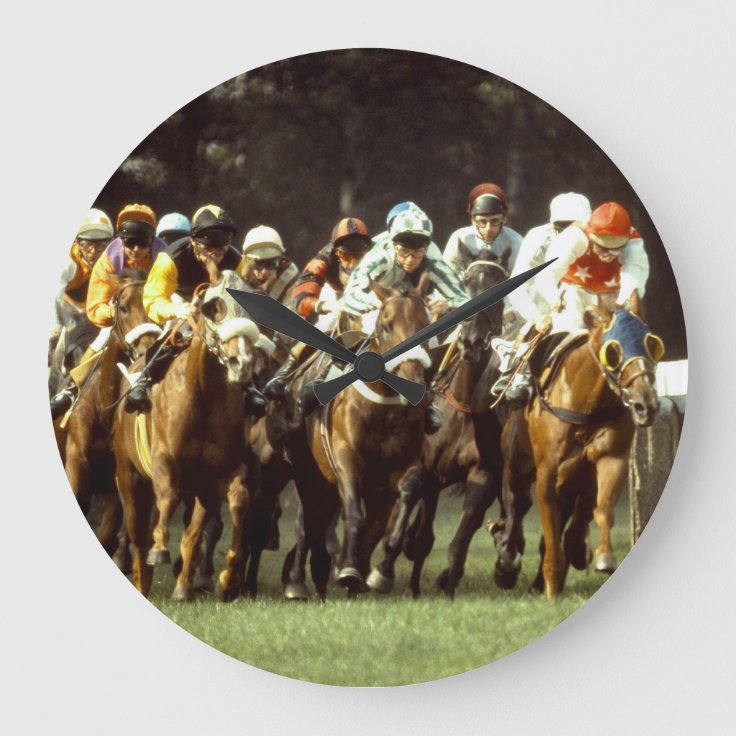 Horse Racing Wall Clock Zazzle