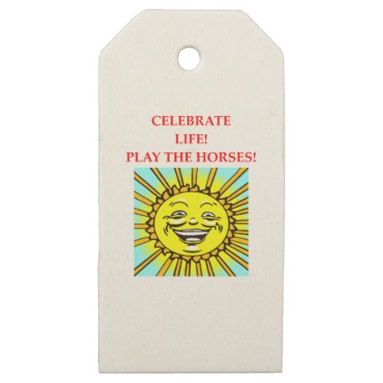 HORSE RACING WOODEN GIFT TAGS