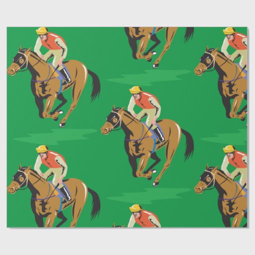 Horse Racing Wrapping Paper | Zazzle