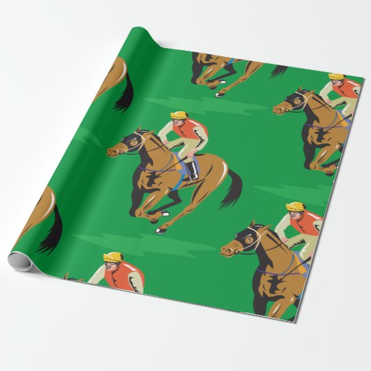 Horse Racing Wrapping Paper