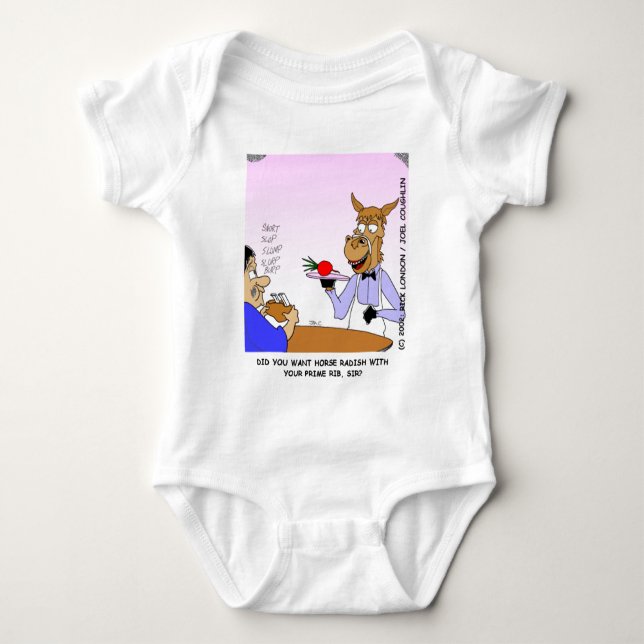 Horse Radish Funny Gifts & Collectibles Baby Bodysuit (Front)