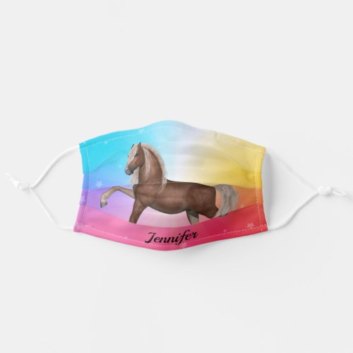 Horse Rainbow Stars Face Mask