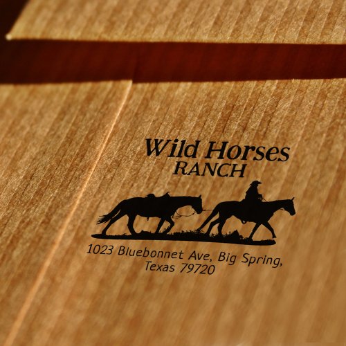 Horse Ranch Address  Rubber Stamp