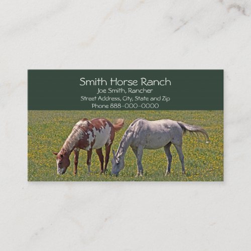 Horse Ranch Business Card