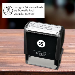 Horse Ranch Business Personalize with Your Logo Self-inking Stamp