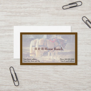Horse Ranch Clydesdale Business Card