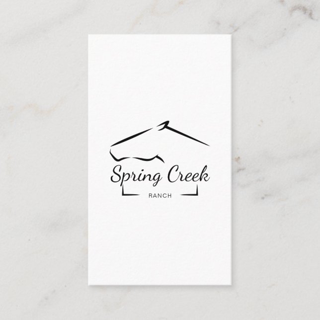 Horse Ranch | Horse Farm Business Card (Front)