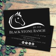 Horse Ranch Logo Equestrian Stable Branding Business Card at Zazzle