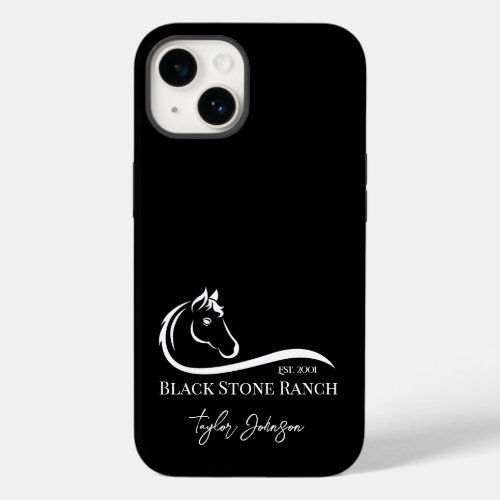 Horse ranch logo equestrian stable branding Case_Mate iPhone 14 case