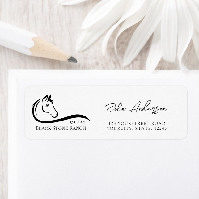 Horse ranch logo equestrian stable branding label (Insitu)