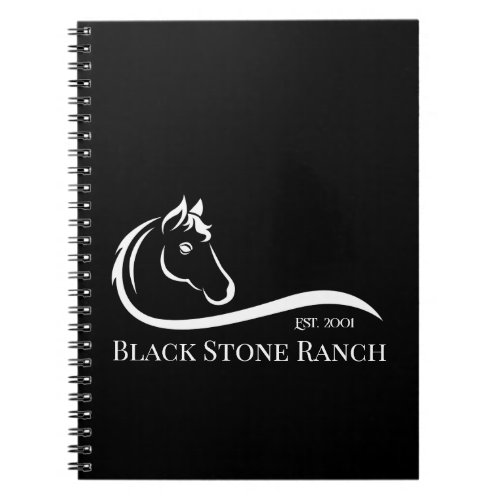 Horse ranch logo equestrian stable branding notebook