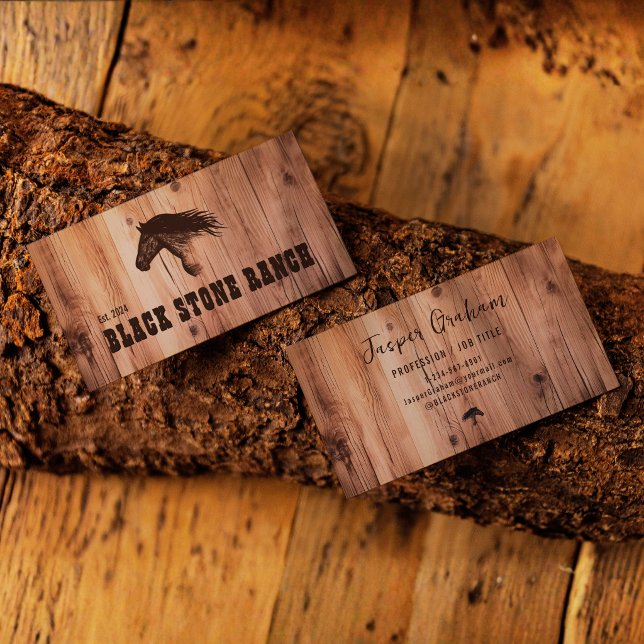 Horse Ranch Logo Equestrian Stable Business Card (Horse Ranch Logo Equestrian Stable Business Card)