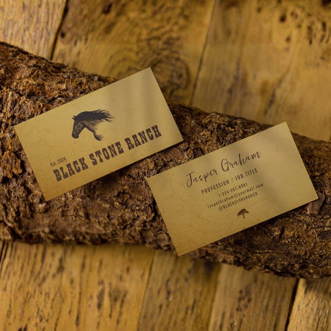 Horse Ranch Logo Equestrian Stable Business Card (Horse Ranch Logo Equestrian Stable Business Card)