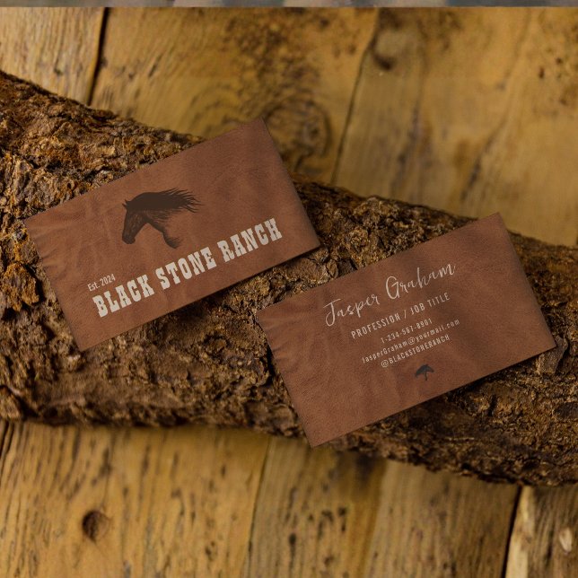 Horse Ranch Logo Equestrian Stable Business Card (Horse Ranch Logo Equestrian Stable Business Card)