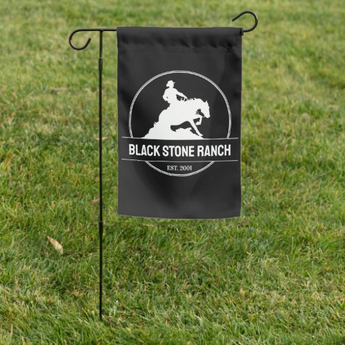 Horse ranch logo reining western barn branding garden flag